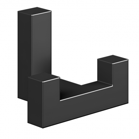 Moderne - Agatatoare cuier dubla Tetris, finisaj negru,