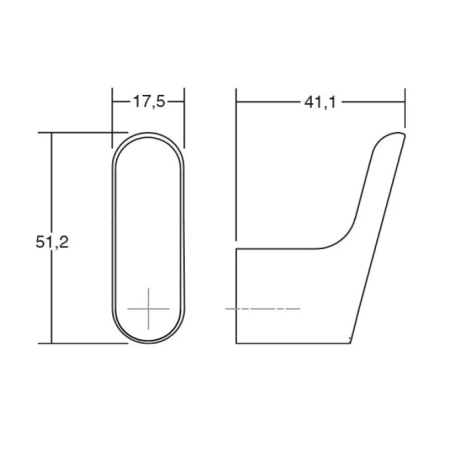 Agatatoare cuier Luv Zamak, finisaj bronz periat, 51.2x17.5x41.1 mm [2]