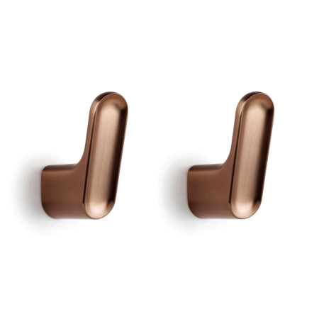 Agatatoare cuier Luv Zamak, finisaj bronz periat, 51.2x17.5x41.1 mm [1]