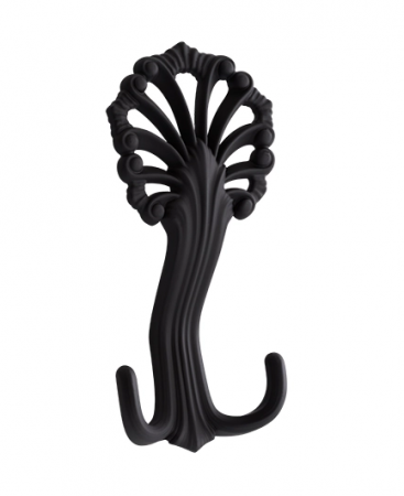 Clasice - Agatatoare cuier mare Alia, finisaj negru mat CB, 140x65x48 mm
