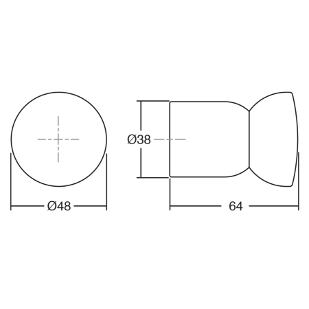 Agatatoare cuier Piece, finisaj negru mat lacuit/pluta, 48x64 mm [5]