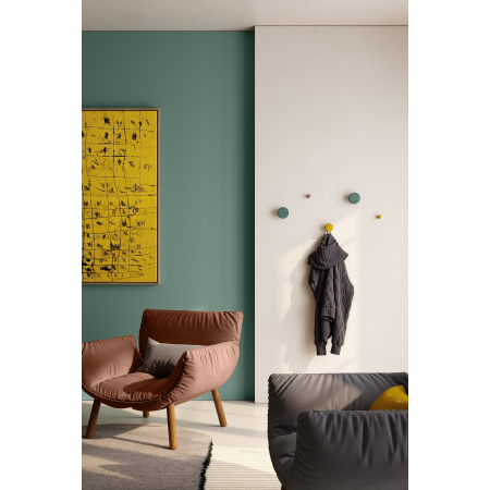 Agatatoare cuier Pulse Color, finisaj maro ceramic, 65x57 mm [3]