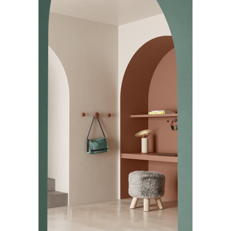 Agatatoare cuier Pulse Color, finisaj maro ceramic, 92x62 mm [5]
