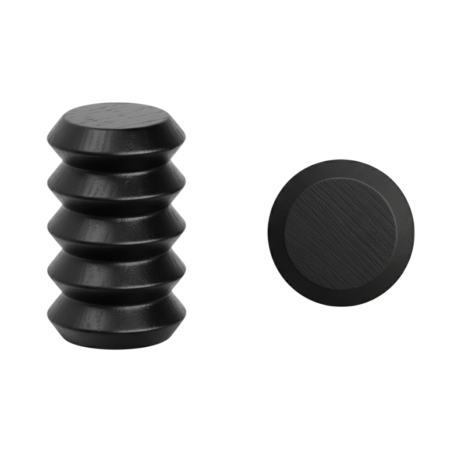 Agatatoare cuier Pulse, finisaj negru mat lacuit, 28x45 mm [1]