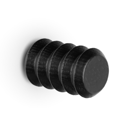 Moderne - Agatatoare cuier Pulse, finisaj negru mat lacuit, 28x45 mm