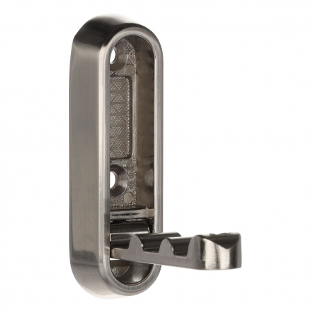 Moderne - Agatatoare cuier Riex XV45, finisaj nichel periat, 74x24x12 mm