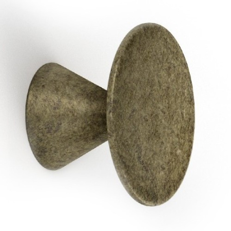 Agatatoare cuier Stam, finisaj alama antichizata, 60x35 mm [2]