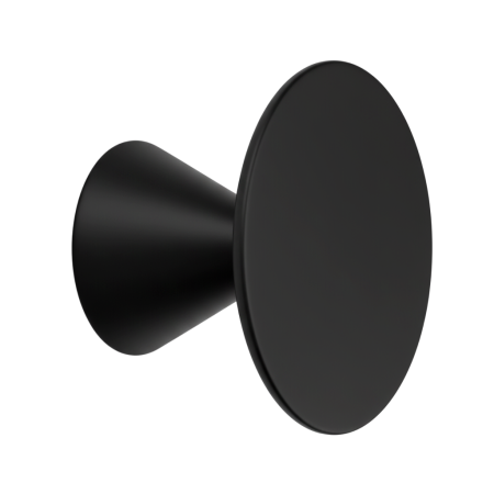 Clasice - Agatatoare cuier Stam, finisaj negru mat, 60x35 mm