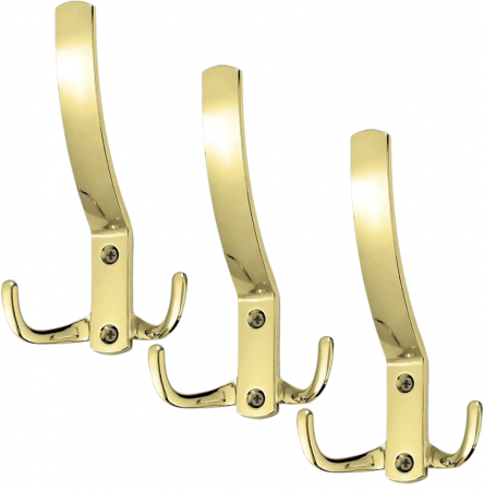 Agatatoare cuier tripla FCH-09, finisaj auriu [2]