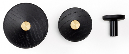 Agatatoare cuier Zoot, finisaj alama intunecata periata cu negru lacuit, D:120 mm [3]