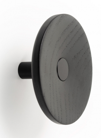 Moderne - Agatatoare cuier Zoot, finisaj negru mat cu negru lacuit, D120 mm