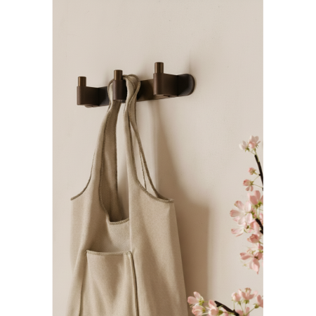 Agatatori cuier Casey Rack, finisaj maro metalic texturat/bronz mat, 340x43x62 mm [2]