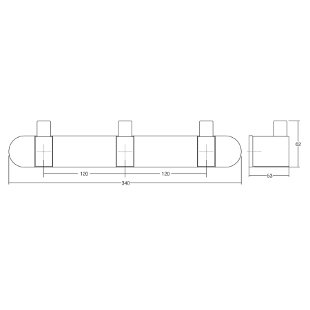 Agatatori cuier Casey Rack, finisaj negru lava texturat/negru mat, 340x43x62 mm [6]
