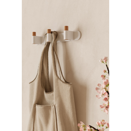 Agatatori cuier Casey Rack, finisaj piatra texturata alba/stejar, 340x43x62 mm [2]