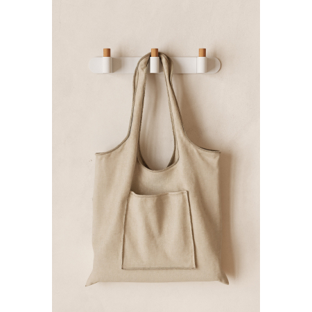 Agatatori cuier Casey Rack, finisaj piatra texturata alba/stejar, 340x43x62 mm [3]