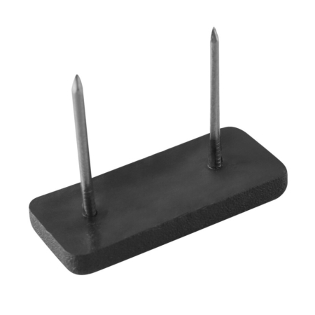 Accesorii diverse - Alunecător dublu GTV pentru mobilier, cu fixare prin cui, negru, set 100 buc