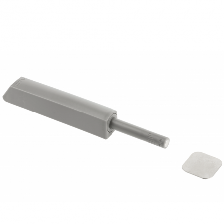Amortizoare inchidere usi - Amortizor bumper incastrat cu adaptor si magnet pentru usa mobilier, antracit, L:119 mm
