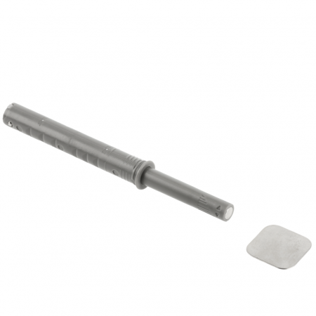 Amortizoare inchidere usi - Amortizor bumper incastrat cu adaptor si magnet pentru usa mobilier, antracit, L:107 mm