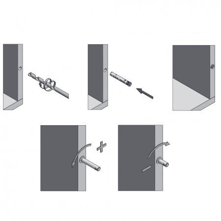 Amortizor bumper incastrat pentru usa mobilier, alb, L:70.2 mm [2]