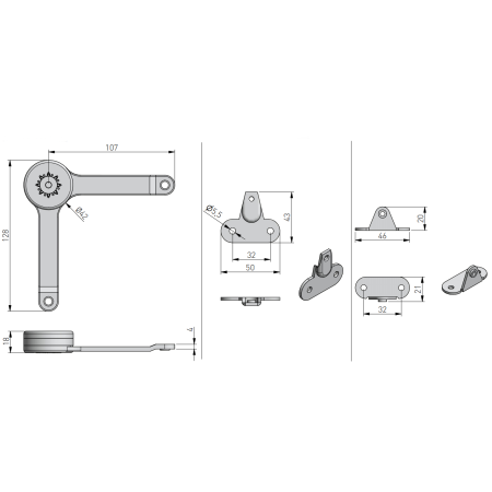Balama, brat articulat cu schimbare de sens [1]