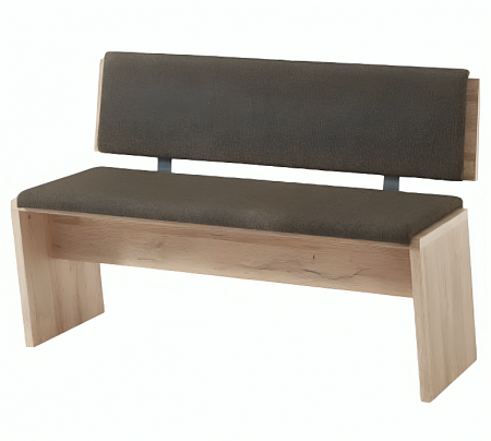 Banci - Banca cu spatar Two, finisaj stejar, 126x54x83 cm