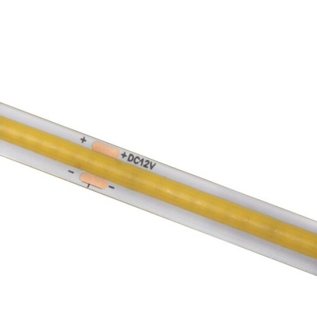 Bandă LED COB GTV, rezistentă la apă, lumină rece, 480 LED/m, 12V, IP65, 5 m [5]
