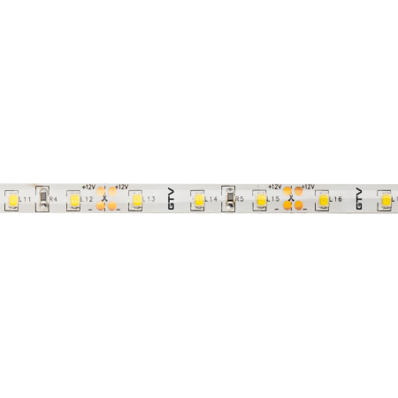 Bandă LED Flash GTV, lumină caldă, 60 LED/m, 700 lm/m, 6 W/m, 12V, IP65, 5 m [1]