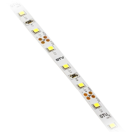 Bandă LED Flash GTV, lumină caldă, 60 LED/m, 750 lm/m, 6 W/m, 12V, IP20, 5 m [2]