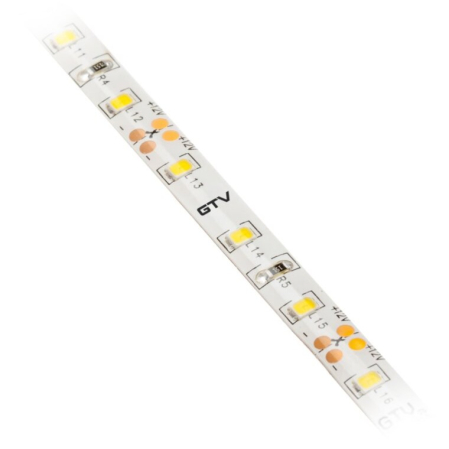 Bandă LED Flash GTV, lumină neutră, 60 LED/m, 730 lm/m, 11 W/m, 12V, IP65, 5 m [1]