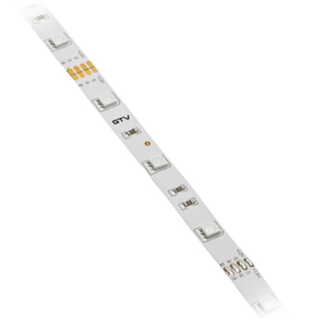 Bandă LED Flash GTV, lumină RGB, 30 LED/m, 7,2 W/m, 12V, IP20, 5 m [2]