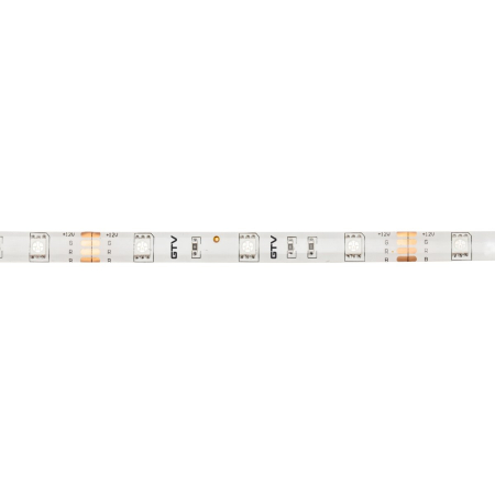 Bandă LED Flash GTV, lumină RGB, 30 LED/m, 7,2 W/m, 12V, IP65, 5 m [1]