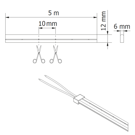 Bandă LED Neon Flex GTV, lumină neutră 4000K, 24V, IP65, 5 m [5]