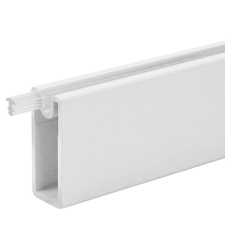 Suporturi umerase si bare de haine - Bară haine rectangulară Adinor, alba, aluminiu, 200 cm