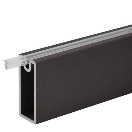 Suporturi umerase si bare de haine - Bară haine rectangulară Adinor, maro moka, aluminiu, 200 cm