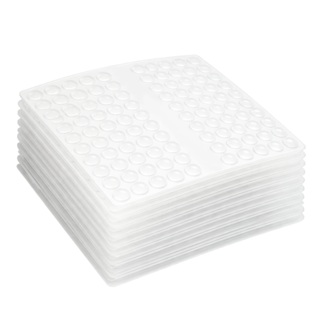 Buline autoadezive pentru mobilier, set 10 folii x 100 bucati, silicon transparent, D:7 mm [1]