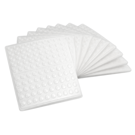 Accesorii diverse - Buline autoadezive pentru mobilier, set 10 folii x 100 bucati, silicon transparent, D:7 mm