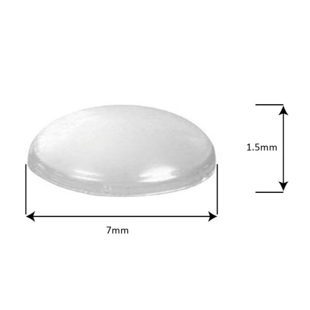 Buline autoadezive pentru mobilier, set 100 bucati, silicon transparent, D:7 mm [2]