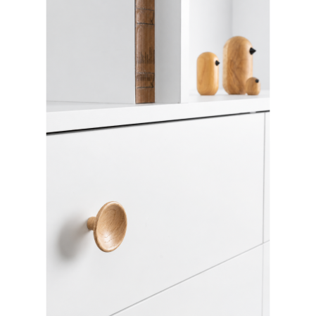 Buton din lemn pentru mobilă Disc Wood, finisaj natur, D 38 mm [2]