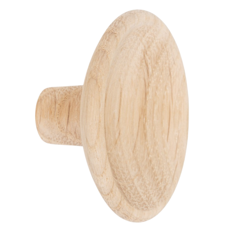 Butoni - Buton din lemn pentru mobilă Disc Wood, finisaj natur, D 50 mm