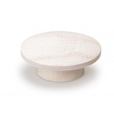 Buton din lemn pentru mobilier Echo, finisaj alb periat [0]