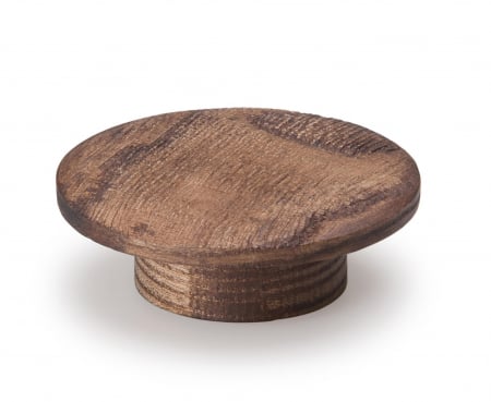 Buton din lemn pentru mobilier Echo, finisaj maro periat [0]