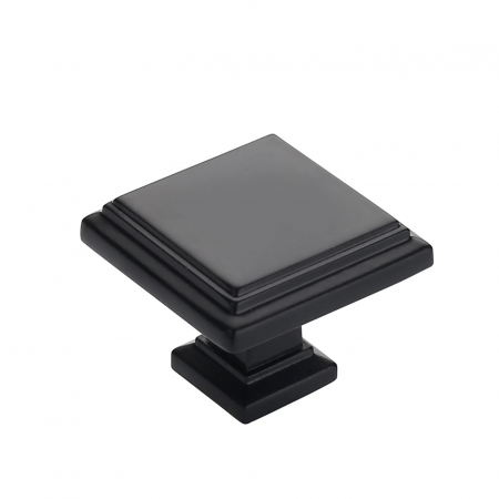 Butoni - Buton pentru mobila Palace, finisaj negru mat, 32x32 mm