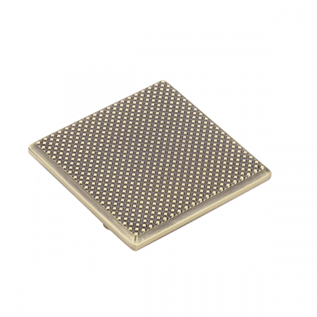 Butoni - Buton patrat pentru mobila Caro, finisaj alama antichizata periata CB, 64x64x26 mm