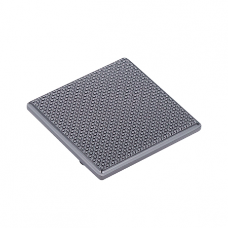 Butoni - Buton patrat pentru mobila Caro, finisaj negru gun metal CB, 64x64x26 mm