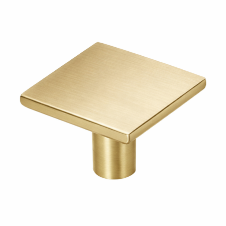 Manere pentru mobila - Buton patrat pentru mobila Dion, finisaj alama periata satin, 30x30 mm