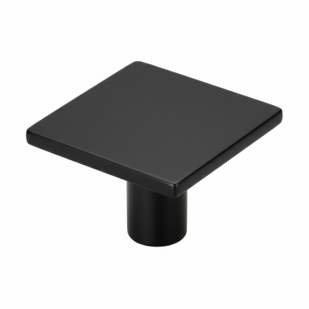 Manere pentru mobila - Buton patrat pentru mobila Dion, finisaj negru mat, 30x30 mm
