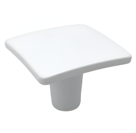 Butoni - Buton pentru mobila Adan, finisaj alb, 32x32 mm