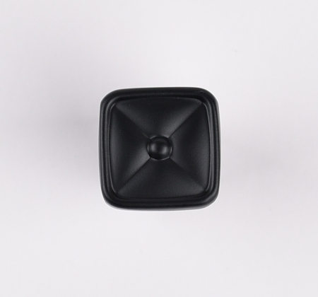 Buton pentru mobila Alan, finisaj negru mat CB, 28 mm [1]