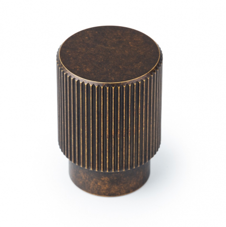 Buton pentru mobila Arpa, finisaj alama rustica, D:22 mm [6]