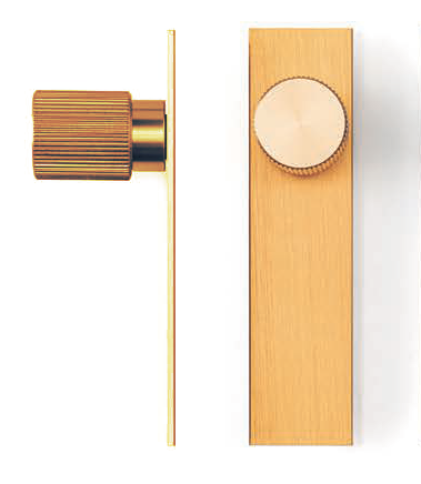 Butoni - Buton pentru mobila Arpa Plate, finisaj alama intunecata periata, L:100 mm